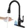 GUUKAR Touchless Kitchen Faucet with Pull Down Sprayer Single Handle Motion Sensor Kitchen Faucet with 360Degree Swivel Matte Black Stainless Steel High Arc Kitchen Faucet with 3 Various Spray Functio