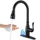 GUUKAR Touchless Kitchen Faucet with Pull Down Sprayer Single Handle Motion Sensor Kitchen Faucet with 360Degree Swivel Matte Black Stainless Steel High Arc Kitchen Faucet with 3 Various Spray Functio