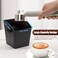 HOMEE Espresso Knock BoxRectangular Coffee Knock Box with Large Capacity and NonSlip Base Grounds Container with Removable BarEspresso Accessories for Coffee Bar Kitchen CounterBlack