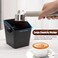 HOMEE Espresso Knock BoxRectangular Coffee Knock Box with Large Capacity and NonSlip Base Grounds Container with Removable BarEspresso Accessories for Coffee Bar Kitchen CounterBlack