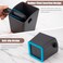 HOMEE Espresso Knock BoxRectangular Coffee Knock Box with Large Capacity and NonSlip Base Grounds Container with Removable BarEspresso Accessories for Coffee Bar Kitchen CounterBlack