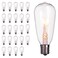 Brightown 24Pack Edison Replacement Light Bulbs7W E17 Screw Base ST40 Replacement Clear Glass Light Bulbs for Outdoor Patio ST40 String Lights Warm White