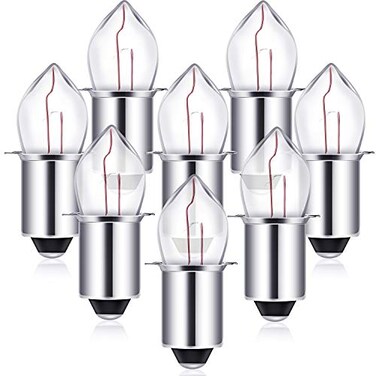 Mudder 8 Pieces 2D24Volt 07A Krypton Flashlight Bulb Replacement Bayonet Base Bulb