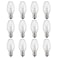 WokHok C7 Night Light Bulb 4 WattE12 Candelabra Base15 LumensSmall Light BulbNight Light Replacement BulbsClear Soft White 12 Pack
