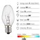 WokHok C7 Night Light Bulb 4 WattE12 Candelabra Base15 LumensSmall Light BulbNight Light Replacement BulbsClear Soft White 12 Pack