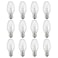 WokHok C7 Night Light Bulb 4 WattE12 Candelabra Base15 LumensSmall Light BulbNight Light Replacement BulbsClear Soft White 12 Pack