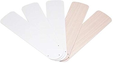 Ciata 52Inch WhiteBleached Oak Ceiling Fan Replacement Fan Blades5 Pack