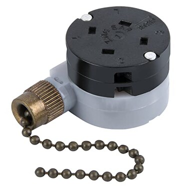 Bsentster Ceiling Fan Switch Zing Ear ZE208D 3 Speed Control 58 Wire Pull Chain Switch Accessories Fans Replacement Part Bronze Chain