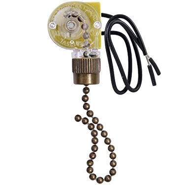 Akahttbn Ceiling Fan Switch Zing Ear ZE109TwoWire OnOff Light Switch for Hunter Ceiling Fans Lamp and Wall Lights Replacement Bronze Pull Chain