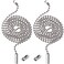 Shappy 2 Pack Steel Beaded Ball Pull String Extension Chain with Connector for Ceiling Fan Light Fixture Light Bulb Switch Chain Extender 1 Meter Length