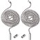Shappy 2 Pack Steel Beaded Ball Pull String Extension Chain with Connector for Ceiling Fan Light Fixture Light Bulb Switch Chain Extender 1 Meter Length