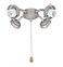Aspen Creative 2200311 FourLight Ceiling Fan Fitter Light Kit with Pull Chain Brushed Nickel