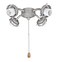 Aspen Creative 2200311 FourLight Ceiling Fan Fitter Light Kit with Pull Chain Brushed Nickel