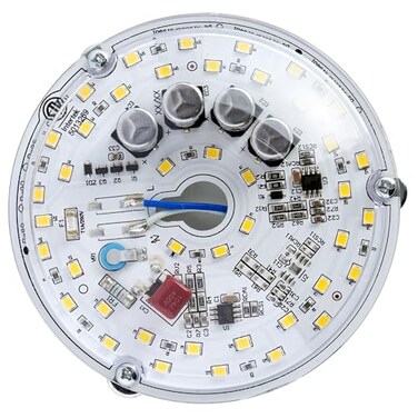 HAOLEDI 4 inch LED Ceiling Fan Light Retrofit Kit Ceiling Light Replacement kit Led Ceiling Flush Light Retrofit PCB120V 18W 2200LM White 5000K 1Pack White 5000K