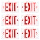 Sunco Lighting Sunco 6 Pack LED Exit Sign with Emergency Light Commercial Grade Double Sided Fire Exit Lights Backup Battery Illuminated Emergency Exit 120277V Dual Mounting UL 94V0 Fire Resistant