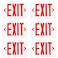 Sunco Lighting Sunco 6 Pack LED Exit Sign with Emergency Light Commercial Grade Double Sided Fire Exit Lights Backup Battery Illuminated Emergency Exit 120277V Dual Mounting UL 94V0 Fire Resistant