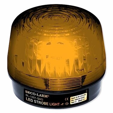Seco-Larm SecoLarm Enforcer LED Strobe Light with Builtin Programmable Siren Amber SL1301SAQA