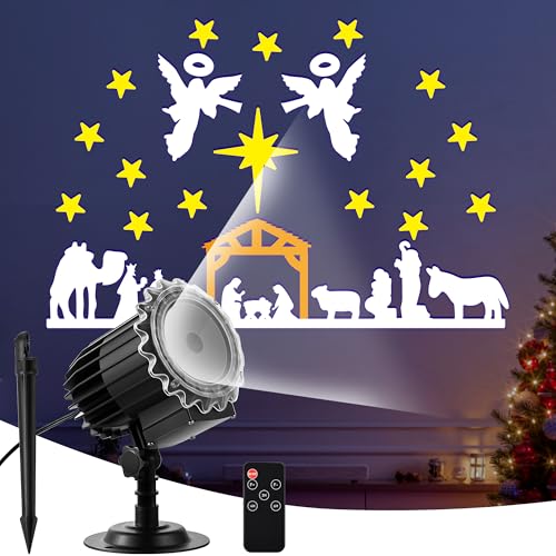 Meonum Meonum Christmas Nativity Scene Projector Lights Outdoor Upgrade Waterproof Nati