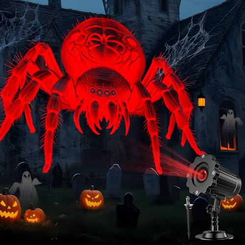 Nagudenfo Nagudenfo Giant Spiders Halloween Projector Outdoor