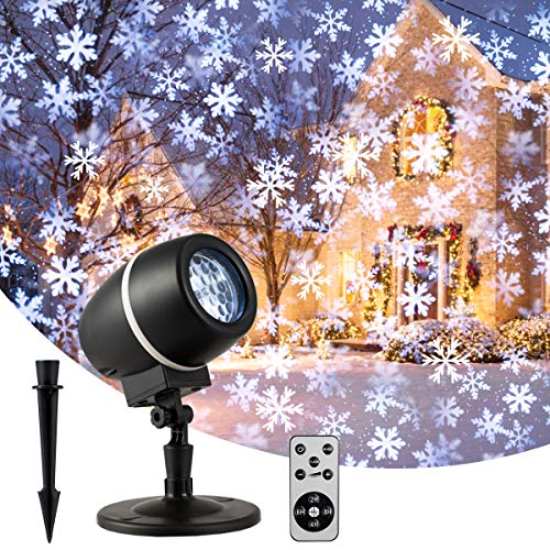 Tangkula Tangkula Christmas Snowflake Led Projector Lights Rotating Snowfall Projection