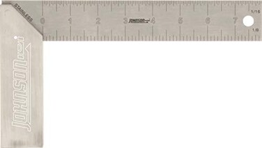 Johnson Level Tool 19080800 Professional Aluminum Try Square 8 Silver 1 Square