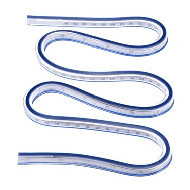 uxcell Flexible Ruler 36 Inch 90cm Curve Ruler for Engineering Drawing Design Graphics Garment Design Blue