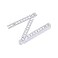 uxcell Folding Ruler 1 Meters 10 Fold Metric Measuring Tool ABS for Woodworking Engineer White