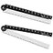 Fiada 2 Pcs 30 cm 12 Inch Folding Ruler Multi Acrylic Foldable Angle Measurement Ruler Clear Flexible Black and White Adjustable Geometry Measuring Tools for Drawing School Classroom