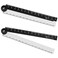 Fiada 2 Pcs 30 cm 12 Inch Folding Ruler Multi Acrylic Foldable Angle Measurement Ruler Clear Flexible Black and White Adjustable Geometry Measuring Tools for Drawing School Classroom