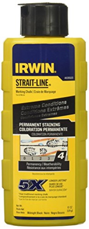 IRWIN Tools STRAITLINE Permanent Staining Marking Chalk Midnight Black 6 oz 4935520