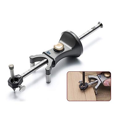 VISLONE Wood Scribe Tool Wheel Marking Gauge woodworking tool set 180 MM Sliding Mark Scraper Adjustable Precision Linear Arc Dualpurpose Scriber Parallel Line Drawing Tool