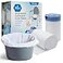 MED PRIDE 100 Pack Med Fit Disposable Bedside Commode Bags Leakproof Bedpan Liners with Drawstring Universal Fit for Portable Toilets