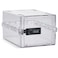 Lockabox Mini Small Lock Box with Combination Lock Half Letter Sized Mini Lockable Box for Small Medicines Snacks Mobile Phones External Size 88 x 61 x 47 Inches Crystal