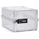 Lockabox Mini Small Lock Box with Combination Lock Half Letter Sized Mini Lockable Box for Small Medicines Snacks Mobile Phones External Size 88 x 61 x 47 Inches Crystal