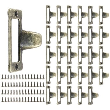 suiwotin 30pcs Card Catalog Drawer Pulls Antique Bronze File Label Card Holder Pull Handle Apothecary Drawer Pulls for Library Office Bookselves Cupboard Cabinet SmallFingerPull