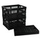 Utiao 16 Quart Collapsible Storage Crates 3 Packs Black Folding Storage Bin Plastic Milk Crate