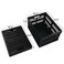 Utiao 16 Quart Collapsible Storage Crates 3 Packs Black Folding Storage Bin Plastic Milk Crate