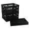 Utiao 16 Quart Collapsible Storage Crates 3 Packs Black Folding Storage Bin Plastic Milk Crate