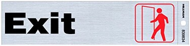 Hillman 839834 Exit SelfAdhesive Sign 2 x 8Silver