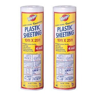 Warp's Warps Sp4ch10C 10 X 25 Clear Plastic Sheeting 2 One Pack