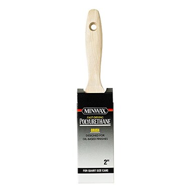 Minwax 427350008 Polyurethane 2 TrimBlack China Bristle Blend BrushRollerApplicator 2 Inch White