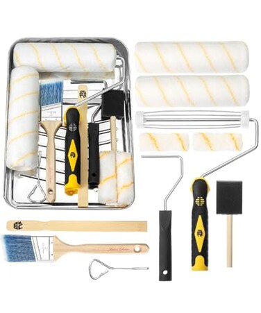 Bates Choice Bates Paint Tray Set 11 pcs Kit with 9 4 Rollers Small Roller Trays Covers for House Painting