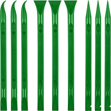 Honoson 9 Pieces Plastic Scraper Tool Scratch Free Crevice Cleaning Sticker Remover Tool Multipurpose Non Scratch Scrapers for Tight Spaces Kitchen Crevices Auto Detailing Paint