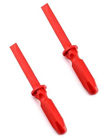 QWORK Chisel Scraper 2 Pack 78 Wheel Weight Remover NonMarring Plastic Scraper Remover Tool Kit for Adhesive Caulk Gasket Decals Emblem Moldings