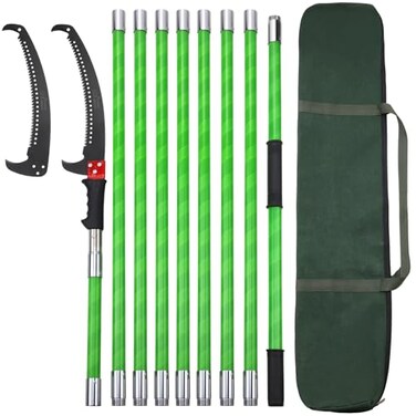 Likeem 30 Feet Tree Pole Pruner Manual Branches Trimmer Tree Branch Garden Tools Loppers Hand Pole Saws Extendable Height