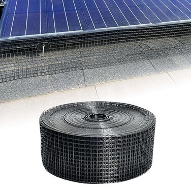 YESON Solar Panel Guard 4in X 100ft PVC Coated Critter Guard Roll Kit for Solar Panel Wire Screen Black Pigeon Deterrent Solar Panel Mesh No Clips Included