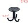 MY MIRONEY 4pcs Black Stainless Steel Ceiling Hooks Three Fork Hook Hardware Wall Mount Hooks for Hanging Bird Feeders Lanterns Plant Baskets