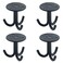 MY MIRONEY 4pcs Black Stainless Steel Ceiling Hooks Three Fork Hook Hardware Wall Mount Hooks for Hanging Bird Feeders Lanterns Plant Baskets
