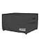 ULTCOVER Rectangular Gas Fire Pit Table Cover 52x34 inch Waterproof Heavy Duty Firepit Cover Black