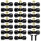 Petutu 20 Pack Brass Mister Nozzles with 20 Pack Misting Nozzle Tees with 2 Pack End Plugs for Outdoor Cooling System Patio Misting System